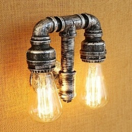 Pintura retrô country para apliques de parede com luz ambiente e braço oscilante