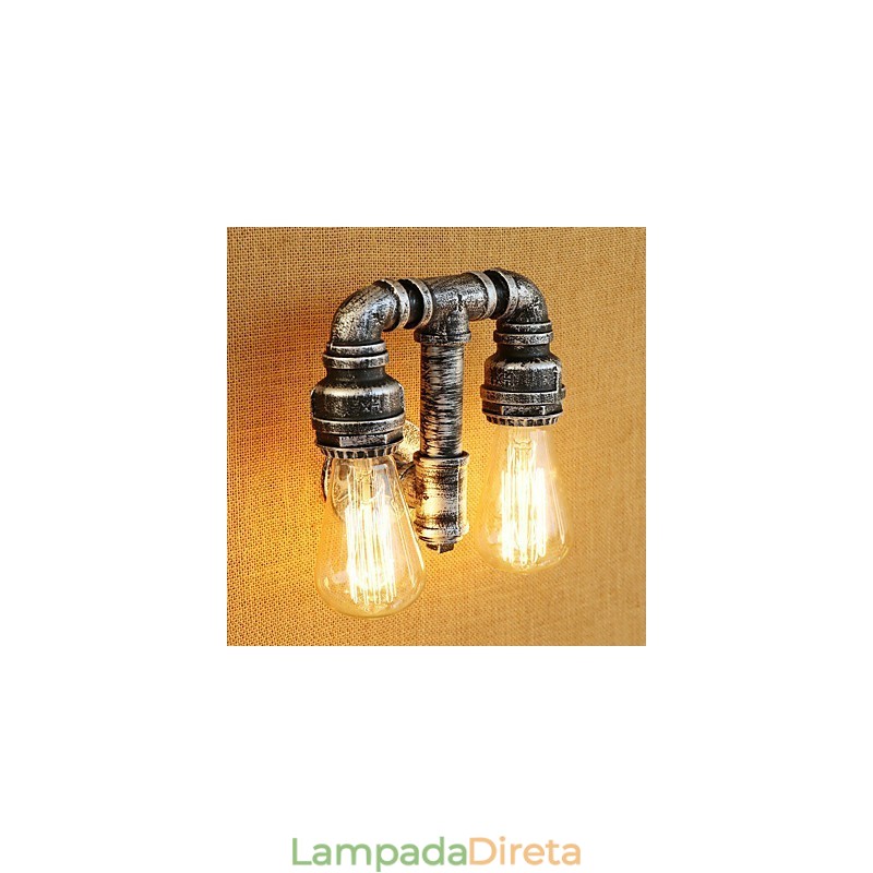 Pintura retrô country para apliques de parede com luz ambiente e braço oscilante