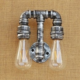 Pintura retrô country para apliques de parede com luz ambiente e braço oscilante