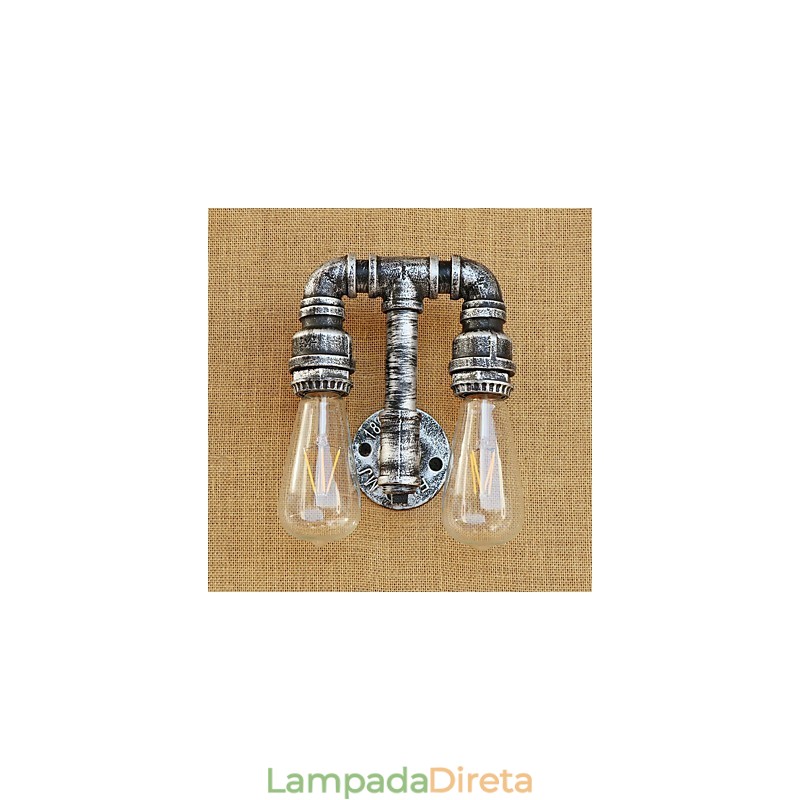 Pintura retrô country para apliques de parede com luz ambiente e braço oscilante