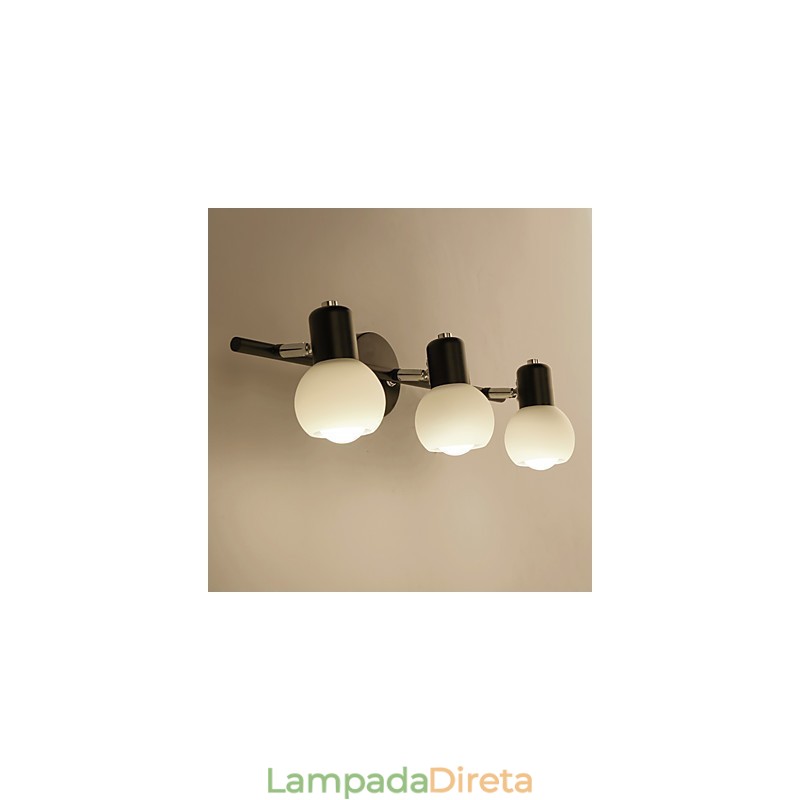 Luminária de parede galvanizada rústica Lodge para iluminação de banheiro Downlight