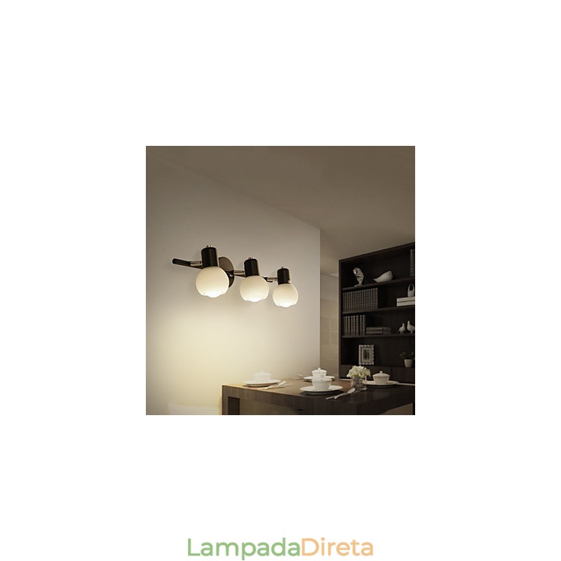 Luminária de parede galvanizada rústica Lodge para iluminação de banheiro Downlight