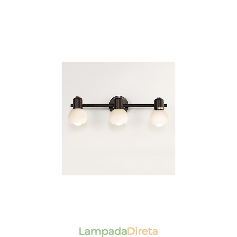 Luminária de parede galvanizada rústica Lodge para iluminação de banheiro Downlight