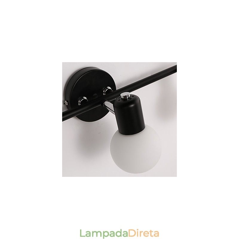 Luminária de parede galvanizada rústica Lodge para iluminação de banheiro Downlight