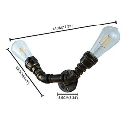 Arandelas de parede rústicas tradicionais clássicas de latão antigo para iluminação ambiente