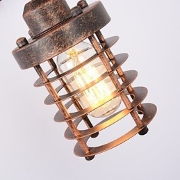 Luminária de parede de ferro retrô industrial personalidade criativa luminária de parede com polia elevatória
