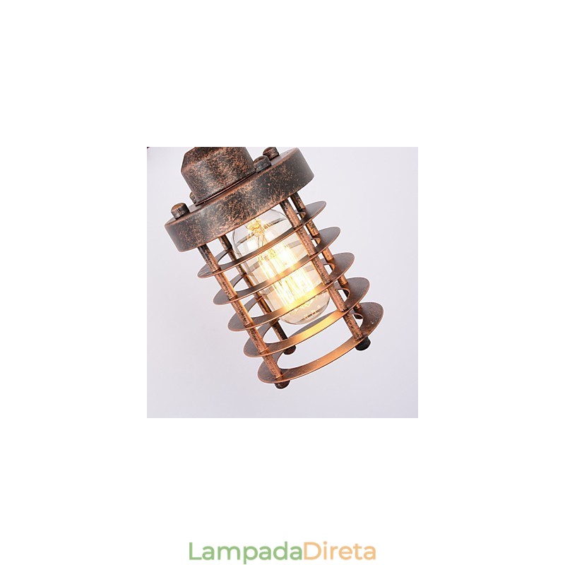 Luminária de parede de ferro retrô industrial personalidade criativa luminária de parede com polia elevatória
