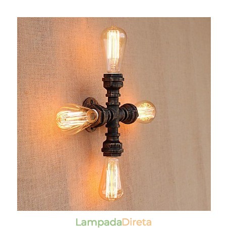 Pintura retrô country com recurso para braço oscilante estilo mini incluído, parede com luz ambiente Pintura retrô country com recurso para braço oscilante estilo mini incluído, parede com luz ambiente