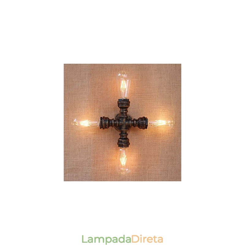 Pintura retrô country com recurso para braço oscilante estilo mini incluído, parede com luz ambiente