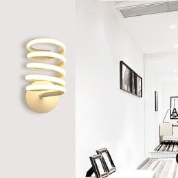 Luminária de parede de alumínio moderna e minimalista para quarto, corredor, lâmpada de cabeceira, lâmpada criativa