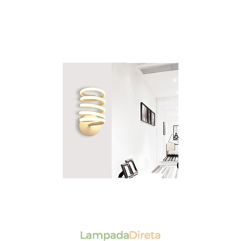 Luminária de parede de alumínio moderna e minimalista para quarto, corredor, lâmpada de cabeceira, lâmpada criativa