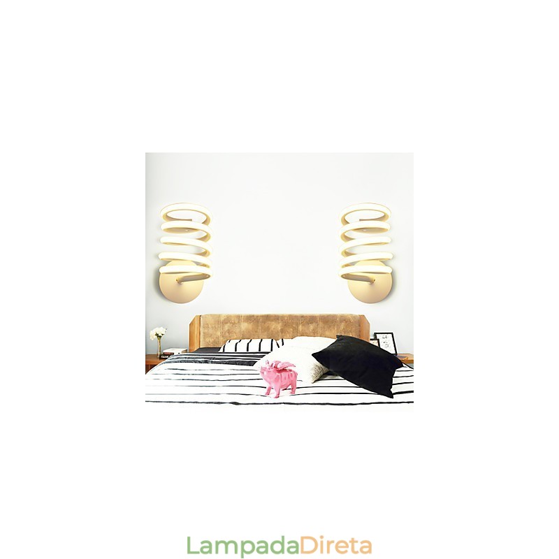 Luminária de parede de alumínio moderna e minimalista para quarto, corredor, lâmpada de cabeceira, lâmpada criativa