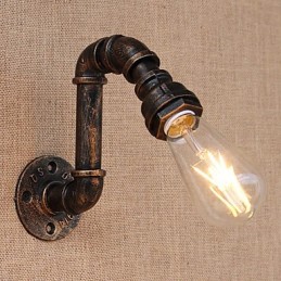 Pintura retrô country para apliques de parede com luz ambiente e braço oscilante estilo mini