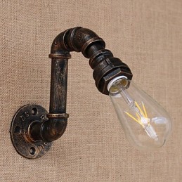 Pintura retrô country para apliques de parede com luz ambiente e braço oscilante estilo mini