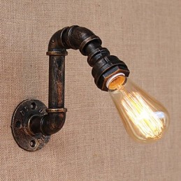 Pintura retrô country para apliques de parede com luz ambiente e braço oscilante estilo mini