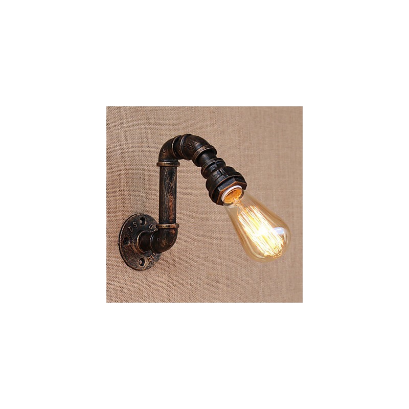 Pintura retrô country para apliques de parede com luz ambiente e braço oscilante estilo mini