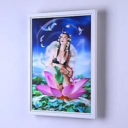 Pintura moderna contemporânea integrada, recurso de pintura contemporânea para arandelas de parede com luz ambiente