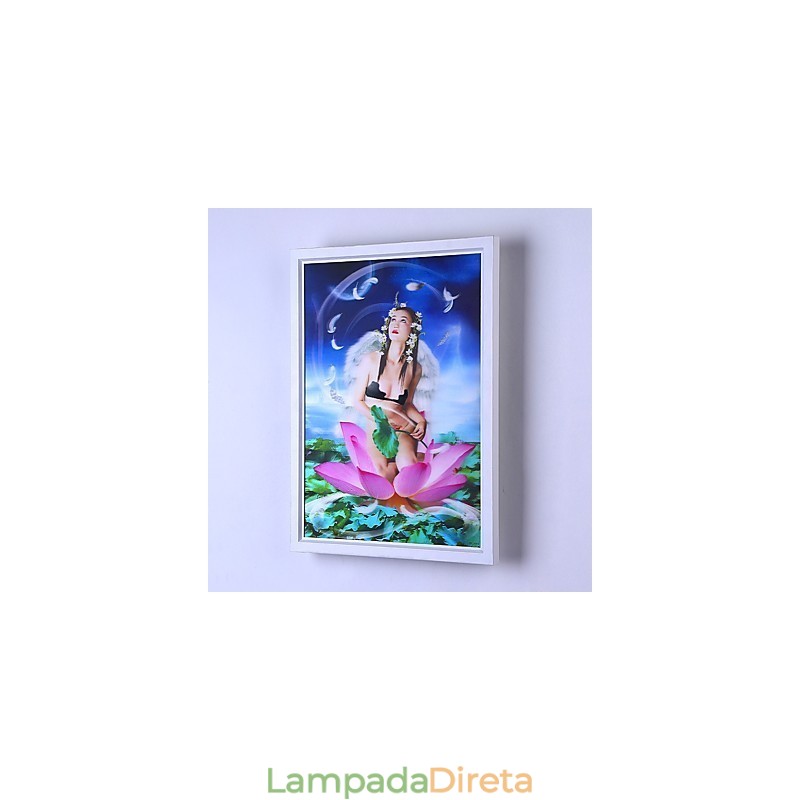 Pintura moderna contemporânea integrada, recurso de pintura contemporânea para arandelas de parede com luz ambiente