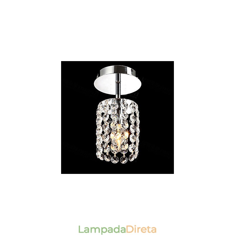 Mini luminária de teto de cristal