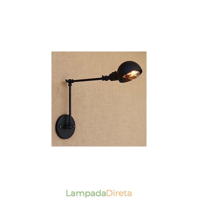 Luminária de parede com braço oscilante, luminária de parede com braço oscilante