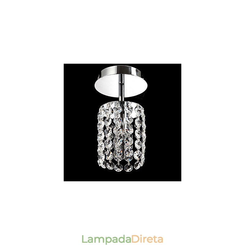 Mini luminária de teto de cristal