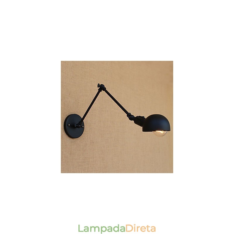 Luminária de parede com braço oscilante, luminária de parede com braço oscilante