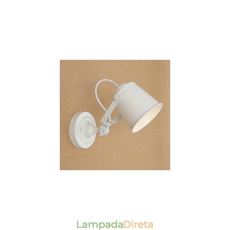 Luminária de parede de aço pintado, decoração de café americano preto e branco, luminária de parede retrô, lâmpada de sabre de luz na parede