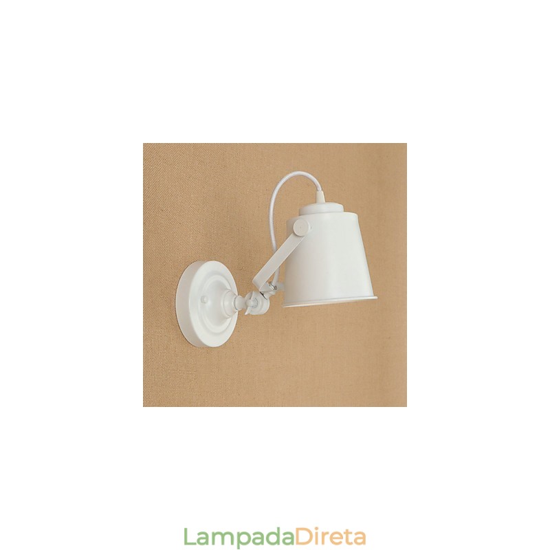 Luminária de parede de aço pintado, decoração de café americano preto e branco, luminária de parede retrô, lâmpada de sabre de luz na parede