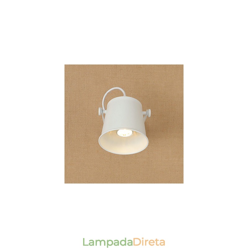 Luminária de parede de aço pintado, decoração de café americano preto e branco, luminária de parede retrô, lâmpada de sabre de luz na parede