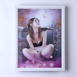 Pintura moderna contemporânea integrada, recurso de pintura contemporânea para arandelas de parede com luz ambiente