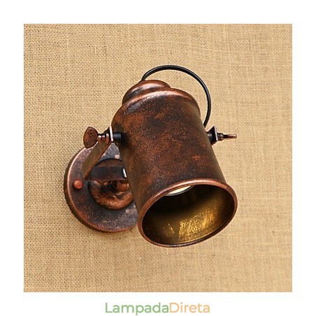 Luminária de parede de aço pintado, decoração de café americano preto e branco, luminária de parede retrô, lâmpada de sabre de luz na parede