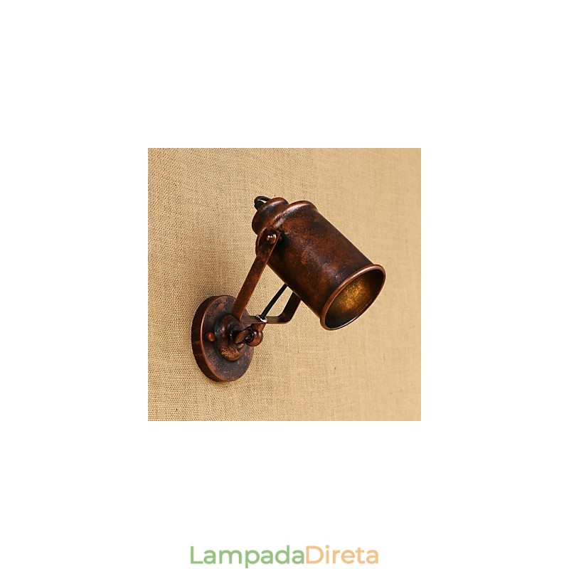 Luminária de parede de aço pintado, decoração de café americano preto e branco, luminária de parede retrô, lâmpada de sabre de luz na parede