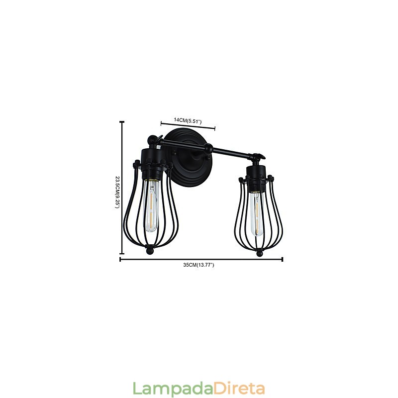 Pintura rústica de chalé para luminárias de parede com luz ambiente Luminária de parede