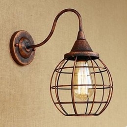 Estudo de cor de ferrugem RETRO da Iron Art l Luminária de parede americana de cabeceira para sala de estar