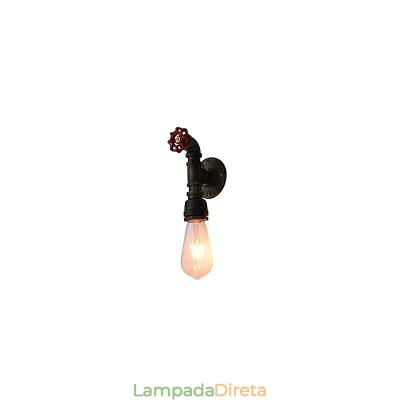 Luminária de parede Arandelas de parede Luminária de parede de ferro Lâmpada de parede sabre de luz preta muda na parede