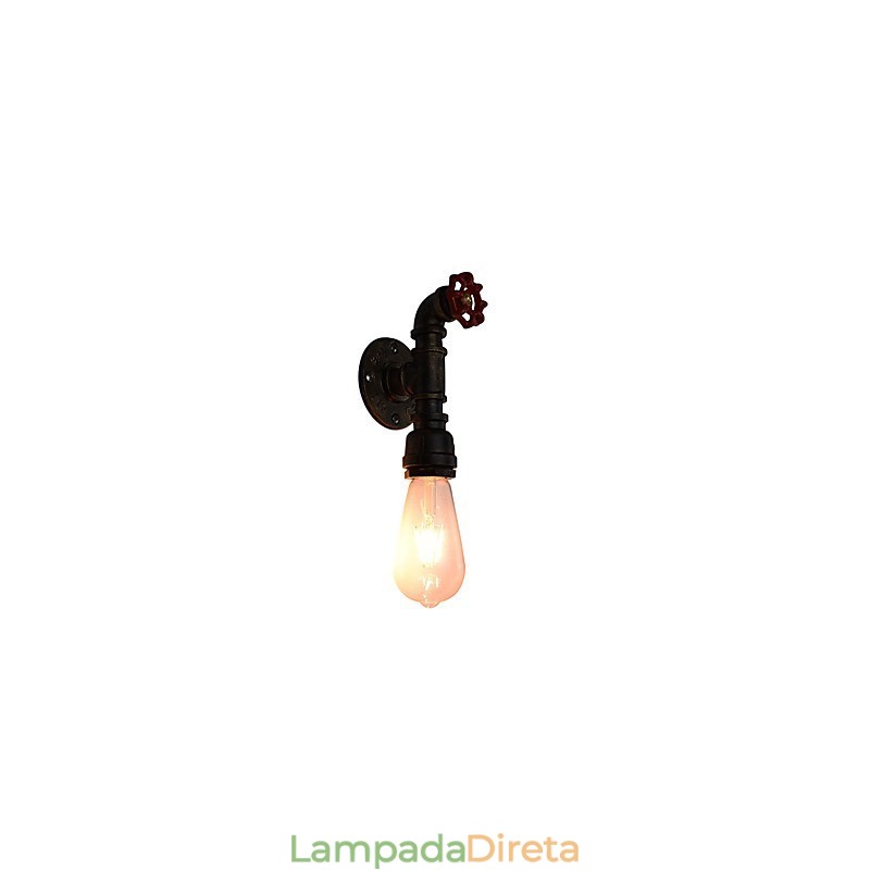 Luminária de parede Arandelas de parede Luminária de parede de ferro Lâmpada de parede sabre de luz preta muda na parede