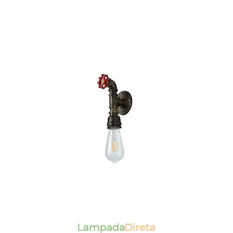 Luminária de parede Arandelas de parede Luminária de parede de ferro Lâmpada de parede sabre de luz preta muda na parede