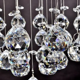 Montagem embutida tradicional clássica em metal cristal cromado