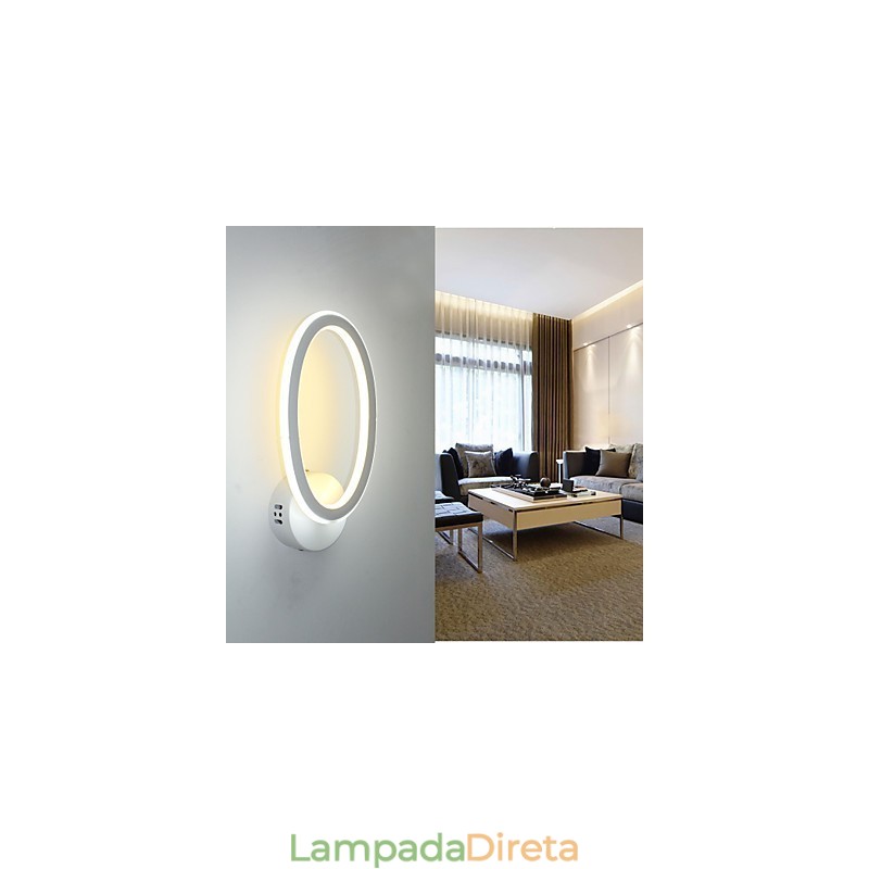 Luminária de parede de alumínio moderna, originalidade, breve, para ambientes internos, fundo, parede, corredor, escada, varanda, lâmpada