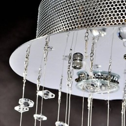 Montagem embutida tradicional clássica em metal cristal cromado