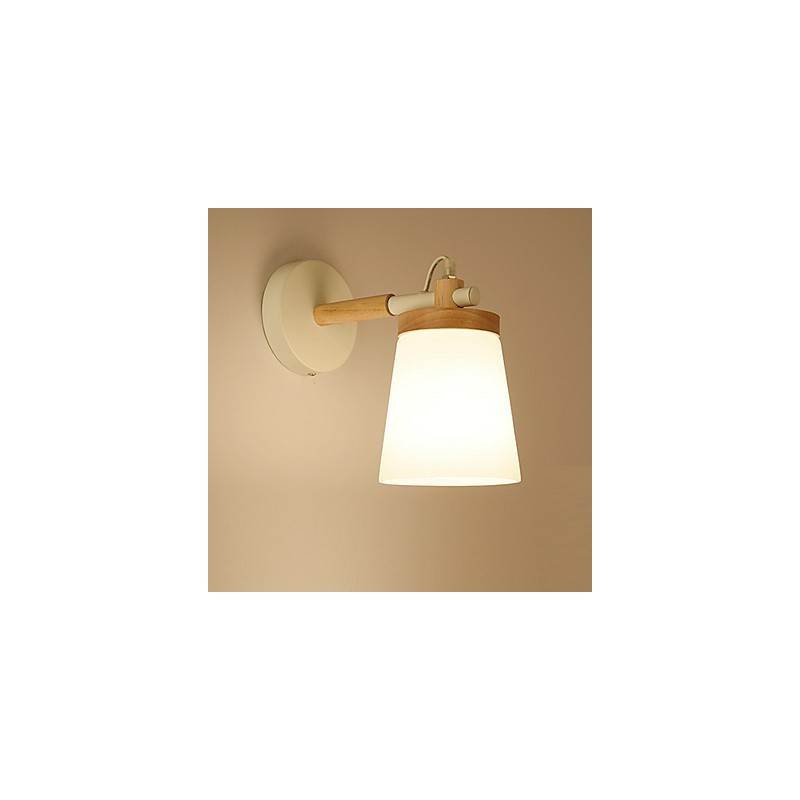 Luminária de parede com base de vidro e metal, luminária de parede com luz ambiente