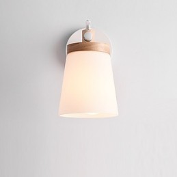 Luminária de parede com base de vidro e metal, luminária de parede com luz ambiente
