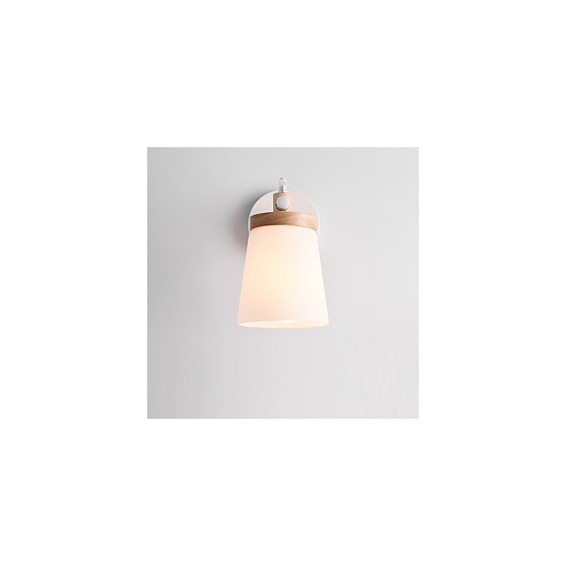 Luminária de parede com base de vidro e metal, luminária de parede com luz ambiente