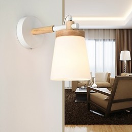 Luminária de parede com base de vidro e metal, luminária de parede com luz ambiente