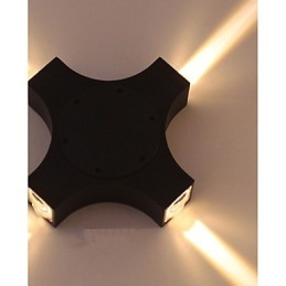 Novidade Simples Integrada Country Feature para Proteção dos Olhos Luz Ambiente Apliques de Parede Cross Star Outdoor Waterproof Courtyard Wall Lamp