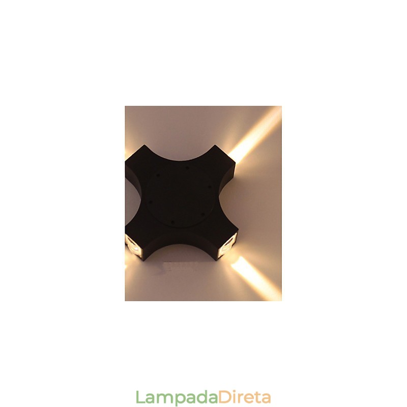 Novidade Simples Integrada Country Feature para Proteção dos Olhos Luz Ambiente Apliques de Parede Cross Star Outdoor Waterproof Courtyard Wall Lamp