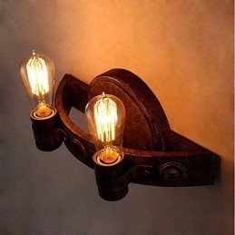 Luminária de parede de metal com personalidade criativa industrial vintage estilo loft para decoração de parede de sala de café, bar, foyer