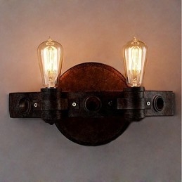 Luminária de parede de metal com personalidade criativa industrial vintage estilo loft para decoração de parede de sala de café, bar, foyer