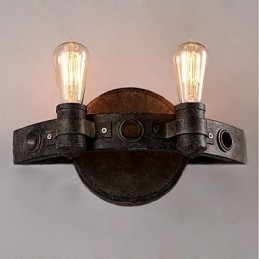 Luminária de parede de metal com personalidade criativa industrial vintage estilo loft para decoração de parede de sala de café, bar, foyer