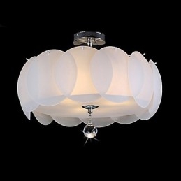 Lustre de vidro com 3 luzes, moderno, pendente, família
